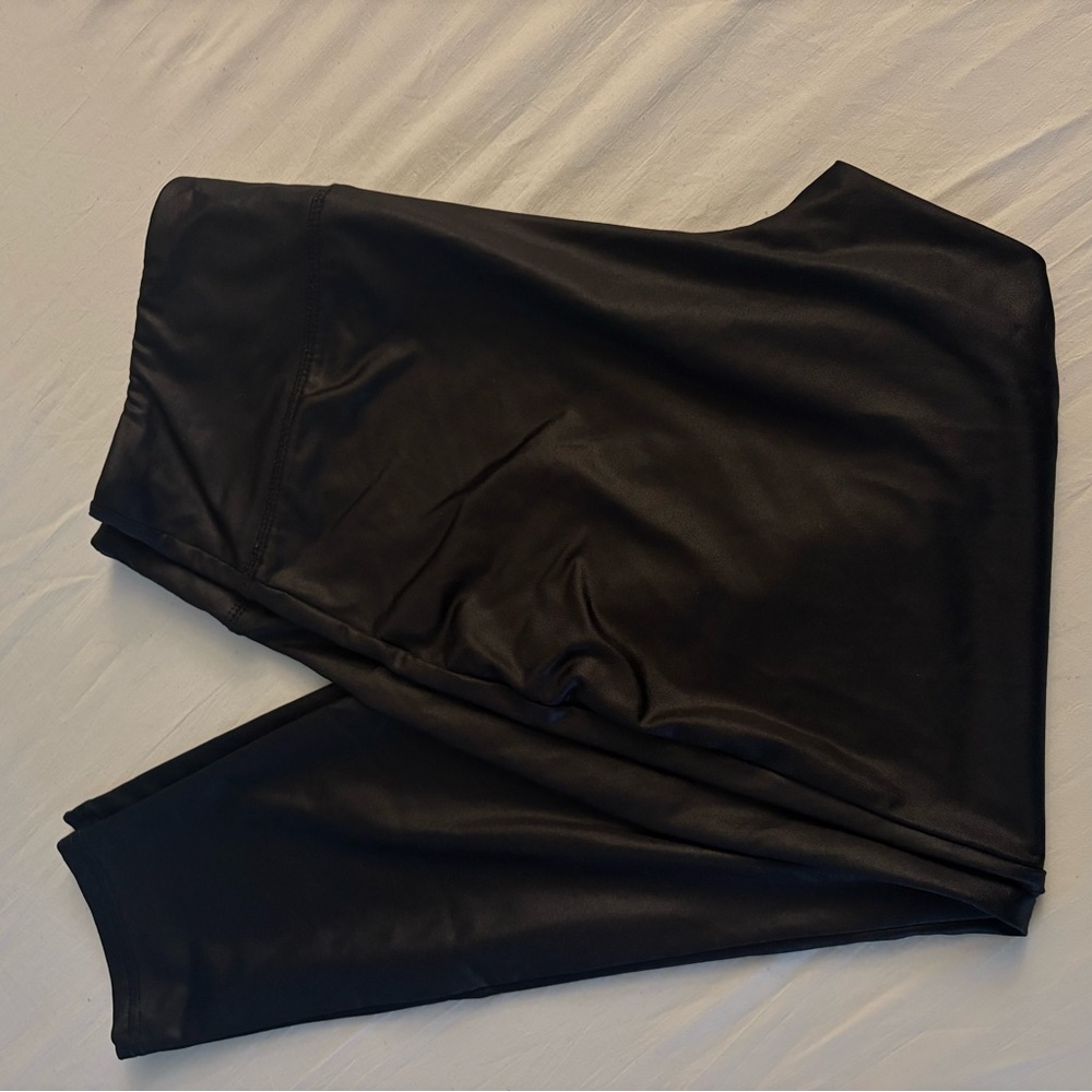 SPANX Black Faux Leather leggings